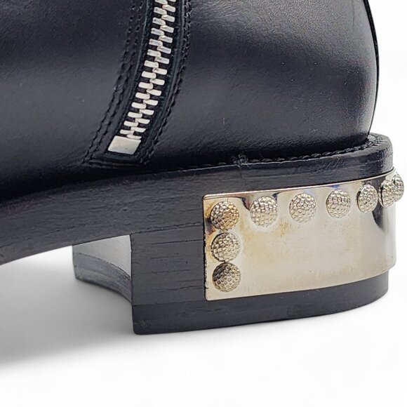 Alexander McQueen Leather Combat Boots 38.5 - Picture 10 of 14
